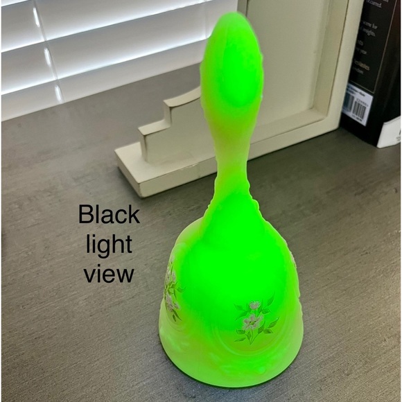 Fenton Other - Fenton Vintage Hand Painted Uranium Bell signed PAM A